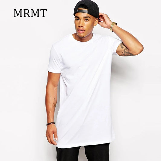 2024  White Casual Long Size Mens T-Shirts Hip Hop Tops Extra Long Tee Shirts for Male Longline Man T-Shirt Men T Shirt